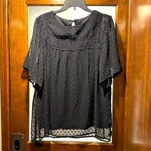 NWOT- Black Dress  Blouse Size XL